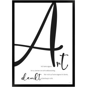 Auf seine eigene Art | Poster mit Holzrahmen